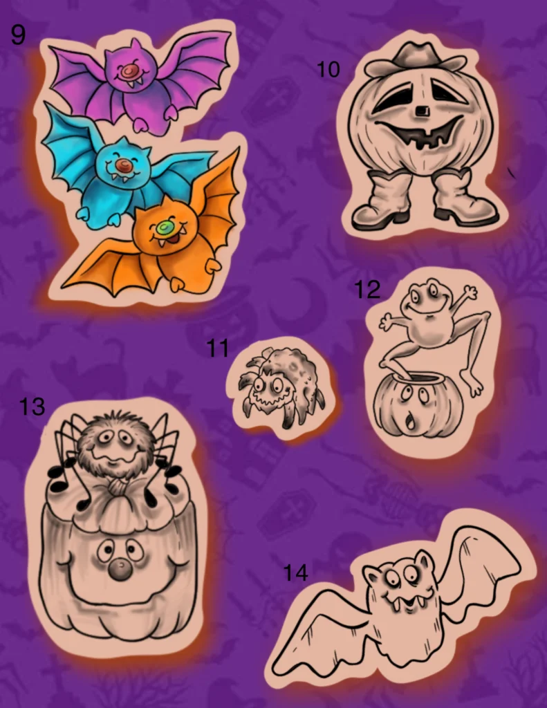 Halloween-90s-bats-critters